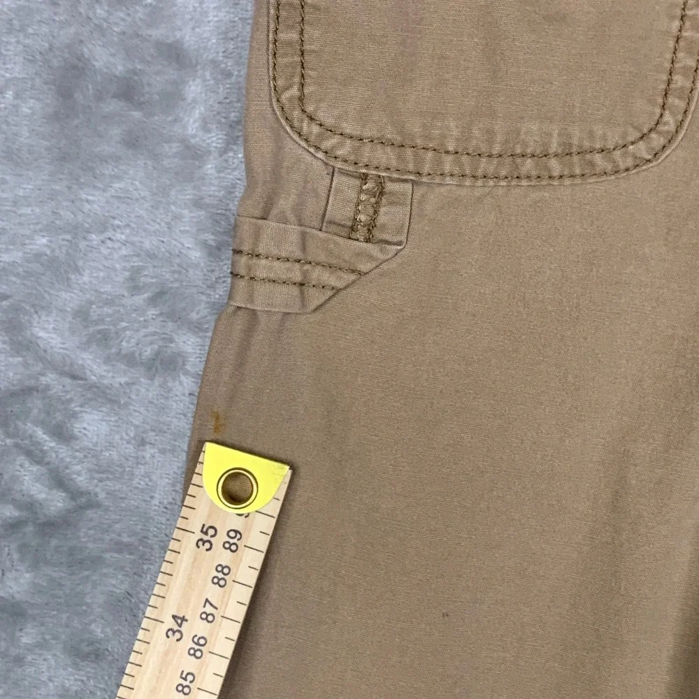 OshKosh Bgosh Kids Overalls Toddler 24 Months Khaki 100% Cotton Double Knee Bib